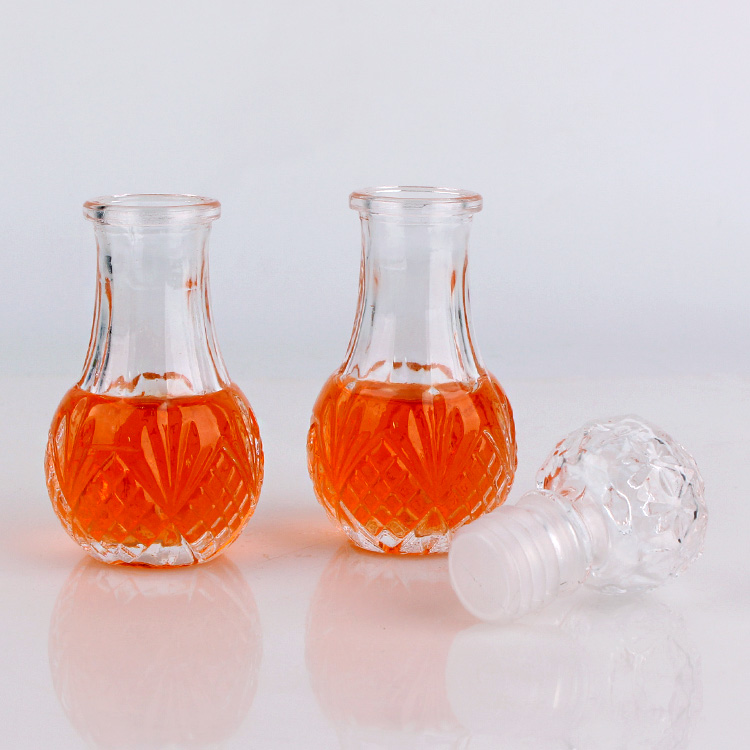 50ml small glass bottle wine bottle whisky bottle with stopper