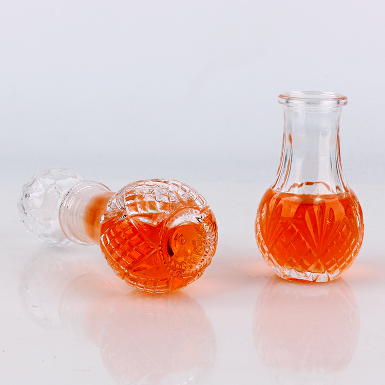 50ml small glass bottle wine bottle whisky bottle with stopper