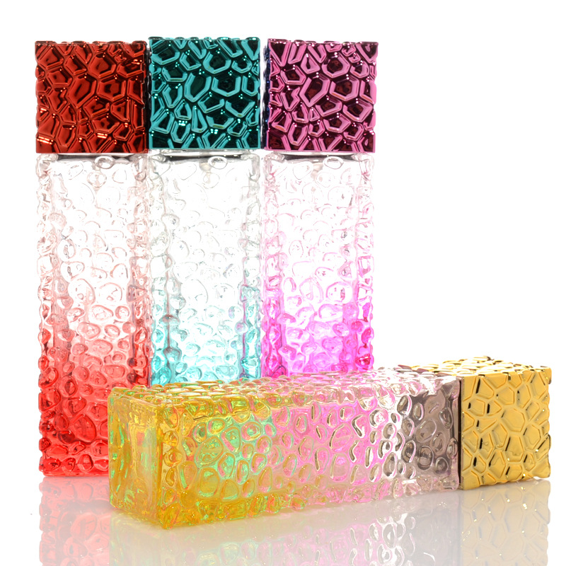 50ml square Glass perfume bottles with atomizer for perfums glass containers for perfume