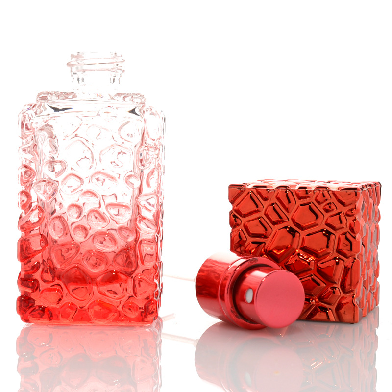 50ml square Glass perfume bottles with atomizer for perfums glass containers for perfume