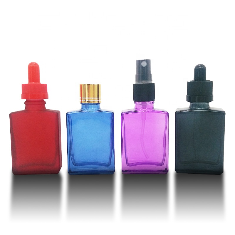 50ml square glass bottle glass bottle rectangle/30ml rectangular glass bottle perfume oils bottles/square pump glass bottle