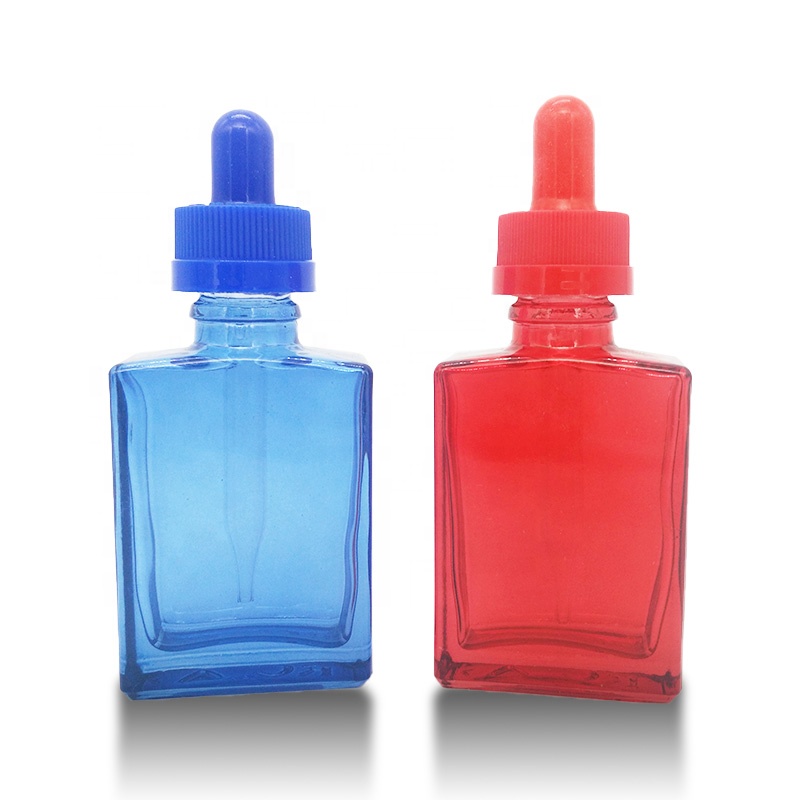 50ml square glass bottle glass bottle rectangle/30ml rectangular glass bottle perfume oils bottles/square pump glass bottle