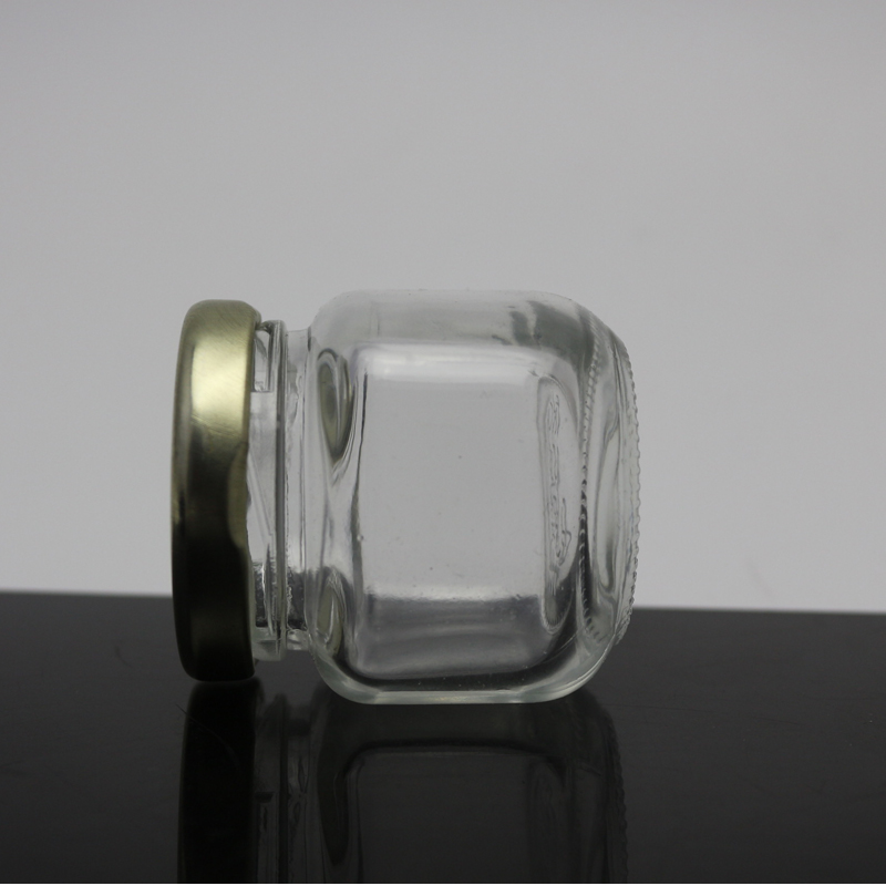 50ml square glass jar 50ml honey glass bottle