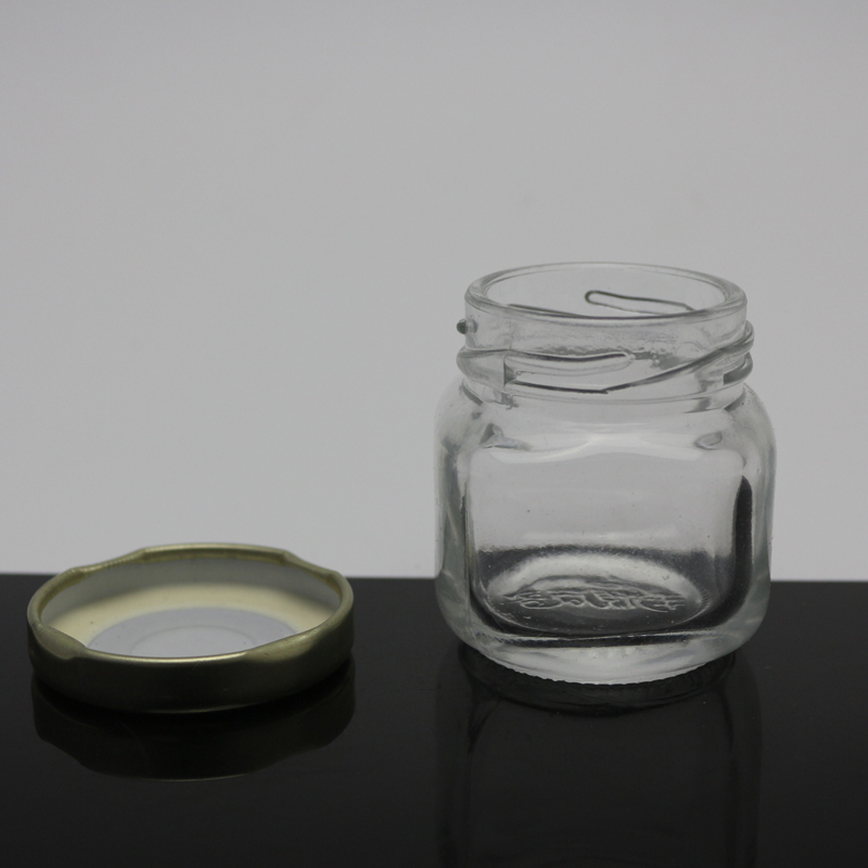 50ml square glass jar 50ml honey glass bottle
