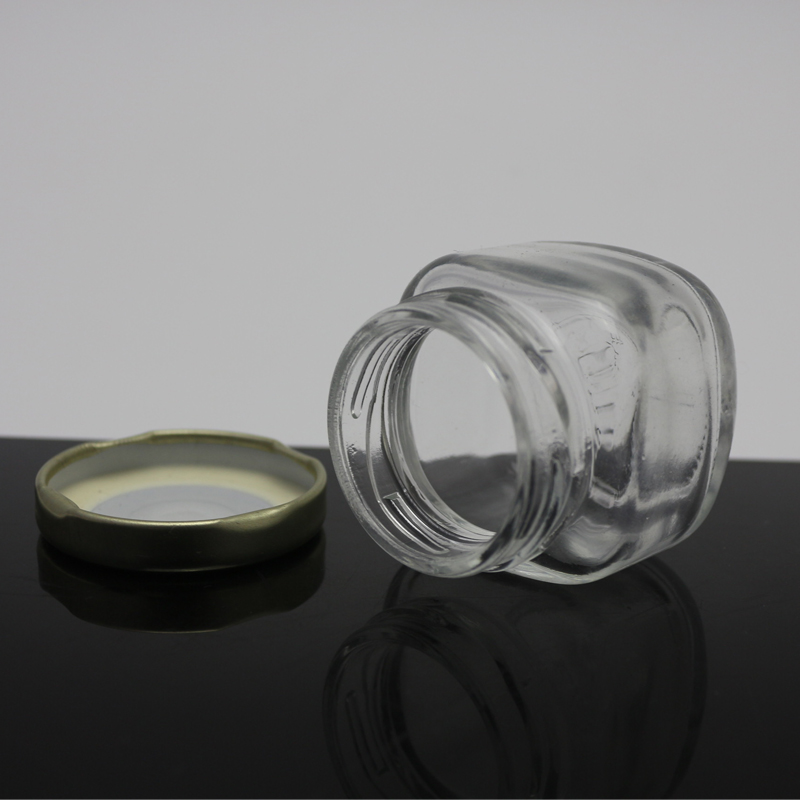 50ml square glass jar 50ml honey glass bottle