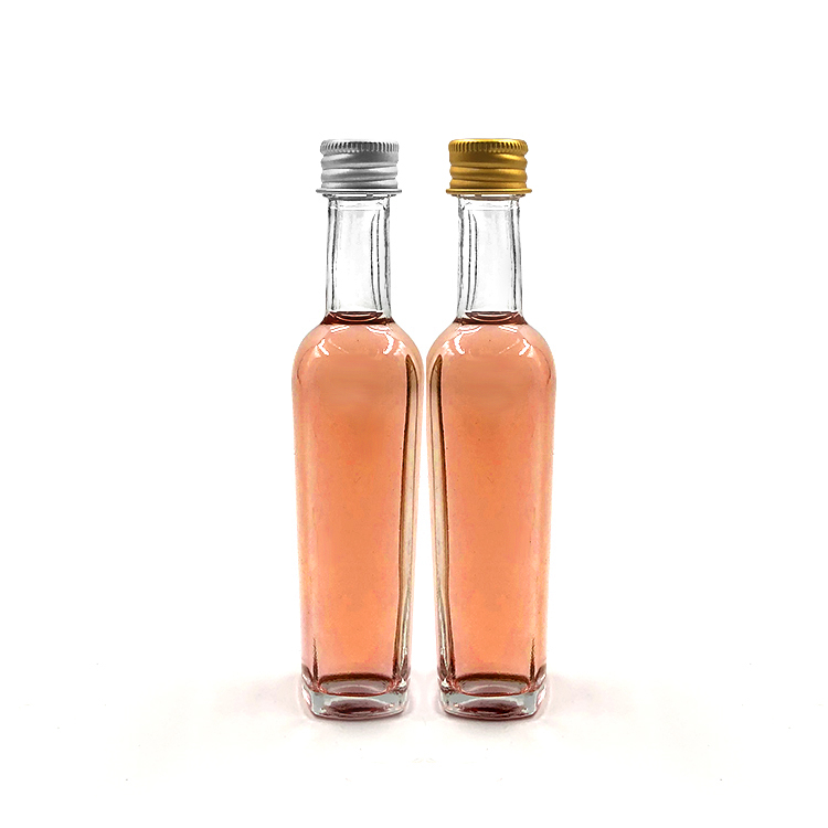 50ml square glass liquor spirit bottle