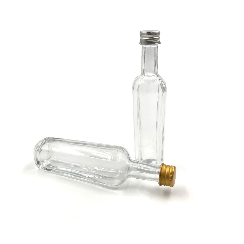 50ml square glass liquor spirit bottle