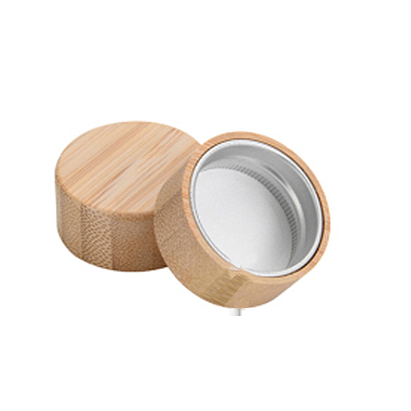 50ml threaded bamboo lid borosilicate glass bottle 100ml small honey jar sealed transparent glass bottle