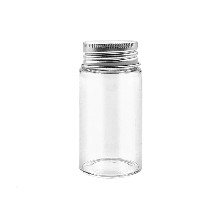 50ml wholesale borosilicate screw cap tubular pill glass vial bottle 37x70mm