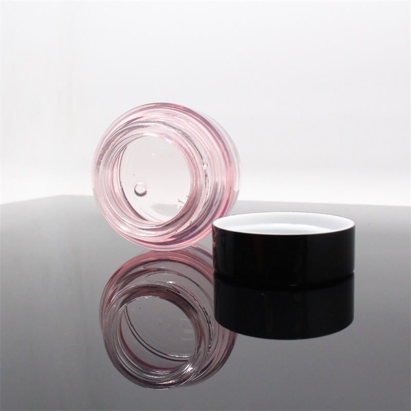 50ml wholesale cosmetic glass packaging glass cream jar with black lid with good price packaging cosmetique