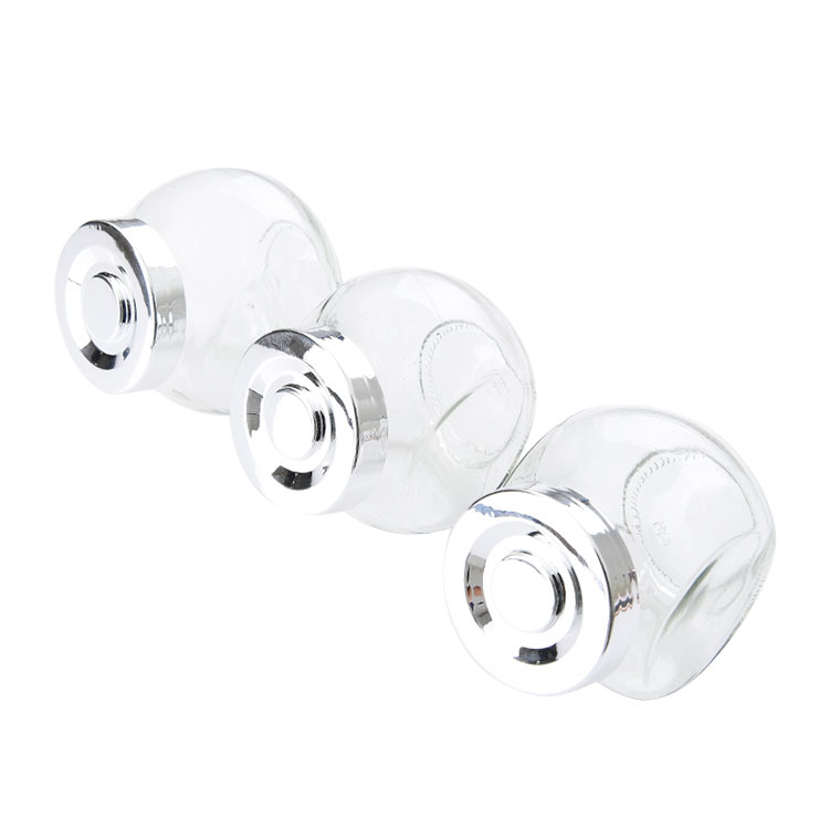 50ml180ml380ml480ml flat drum clear candy/cookie/ preserved fruit food container storage glass jars set