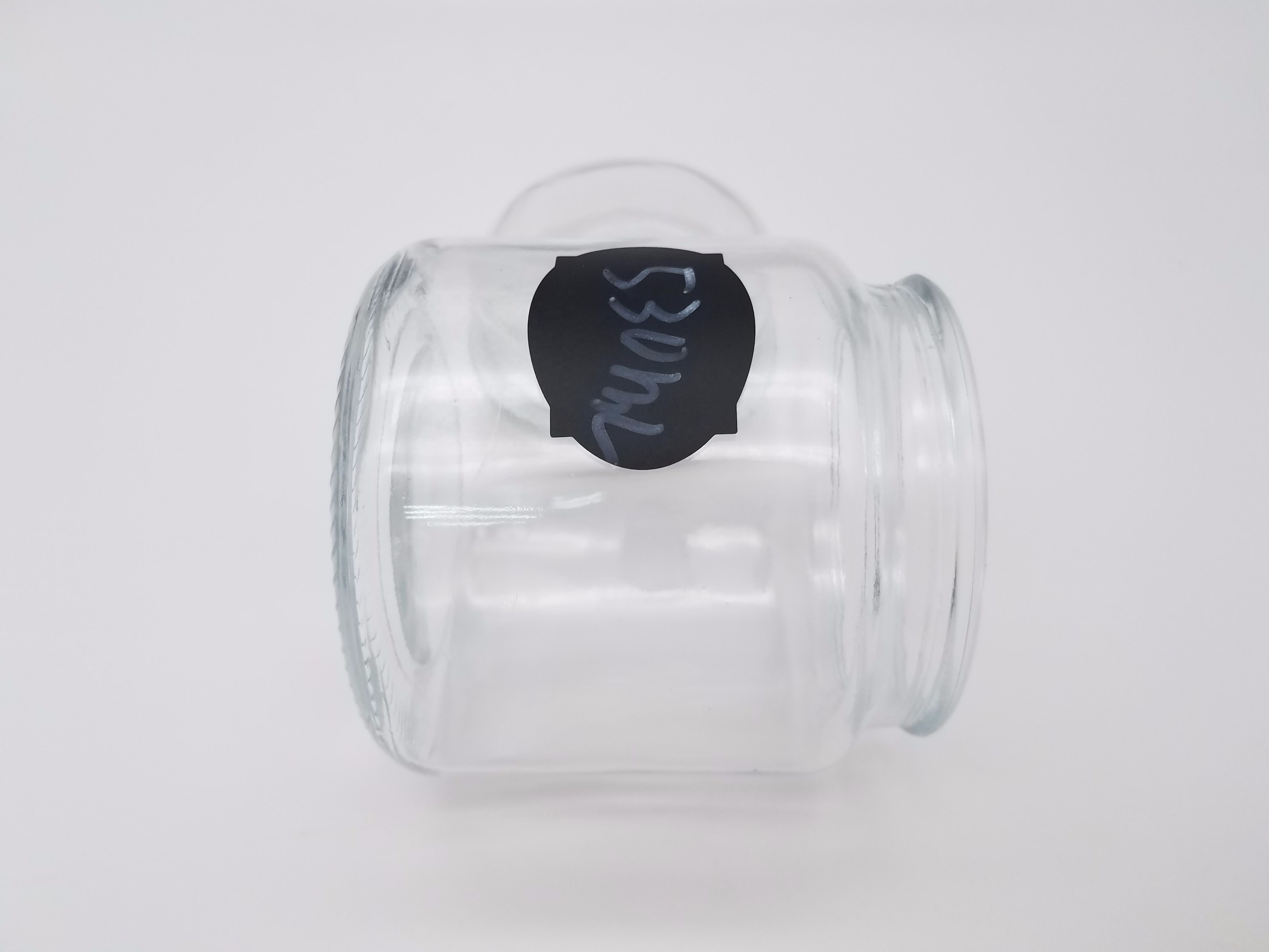 530ml medium clear round candy storage glass jar with dome lid