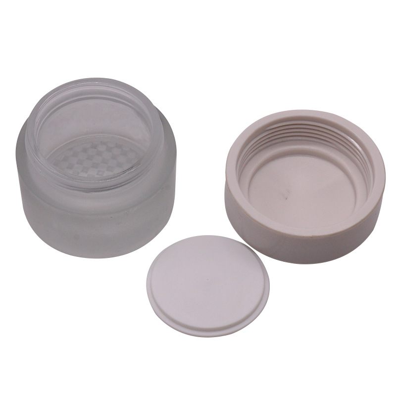 54 mm  neck Clear thick Phenolic plastic screw cap glass cosmetic jar