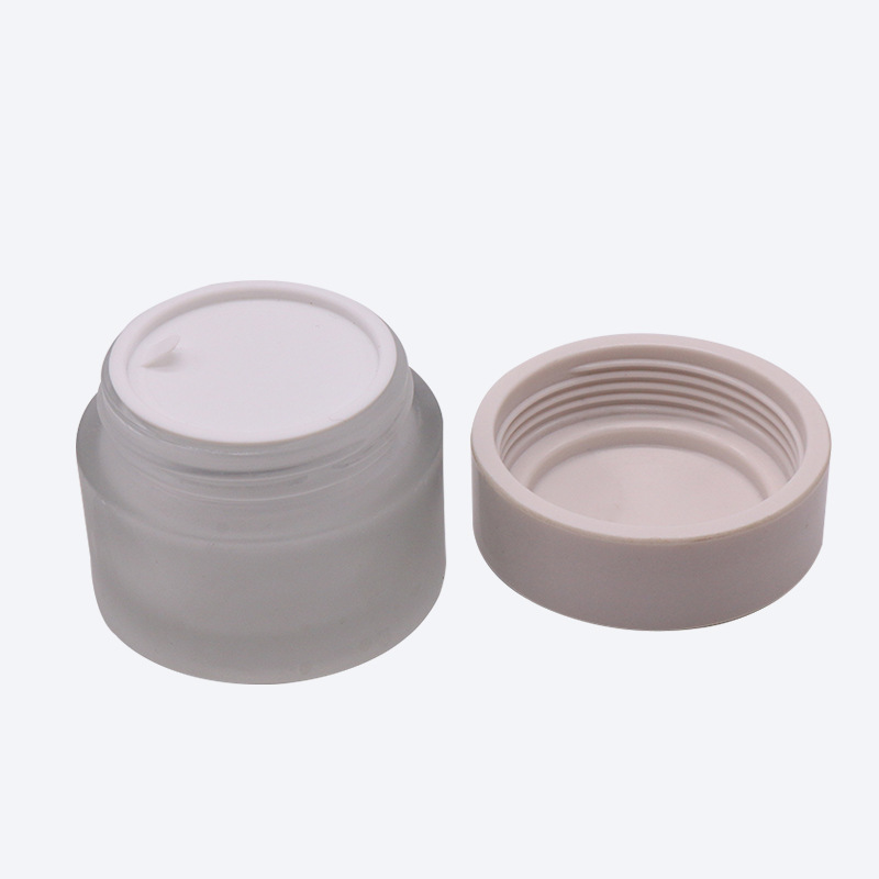 54 mm neck Clear thick Phenolic plastic screw cap glass cosmetic jar