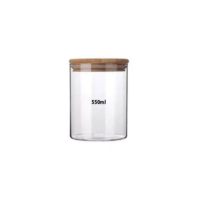 550ml/18.5oz coffee and food storage canisters with bamboo lids