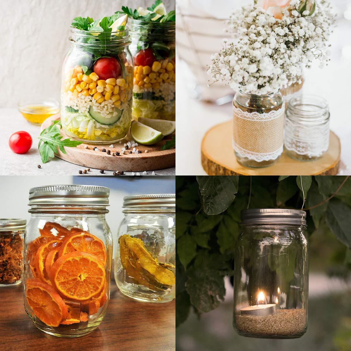 550ml (18.6 OZ) Glass Jars With Metal Lids Serving For Milk Coffee Jam Honey Wedding Favors Baby Foods