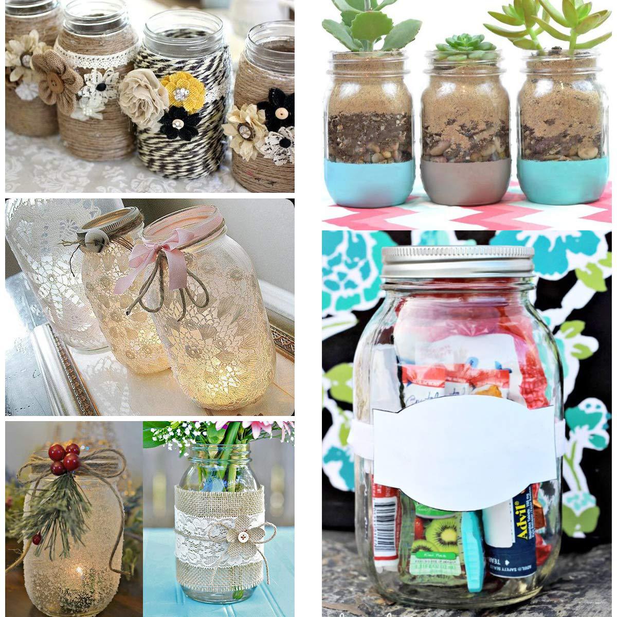 550ml (18.6 OZ) Glass Jars With Metal Lids Serving For Milk Coffee Jam Honey Wedding Favors Baby Foods