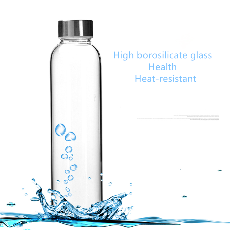 550ml High Borosilicate water glass bottle