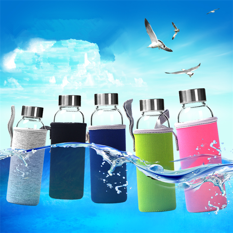 550ml High Borosilicate water glass bottle