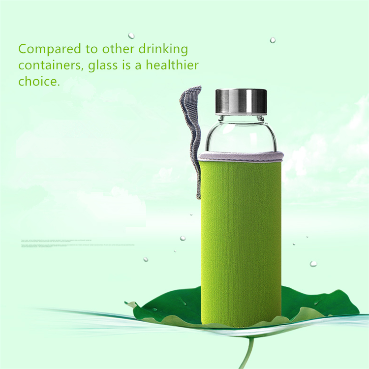550ml High Borosilicate water glass bottle