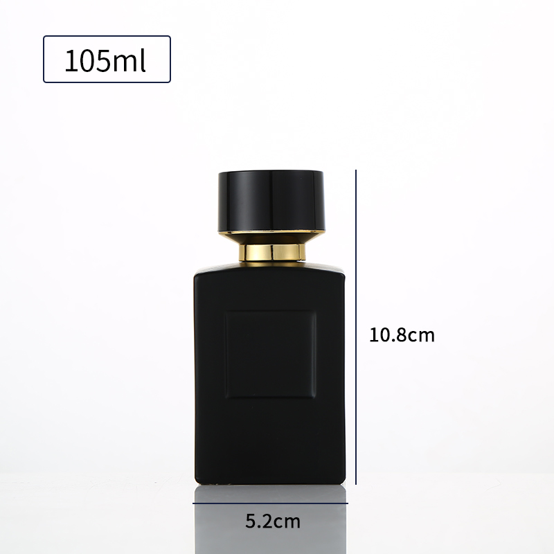 55ML 105ML Black Square Customized Cosmetic Bottles Empty Perfume Bottle Spray Bottle Luxury