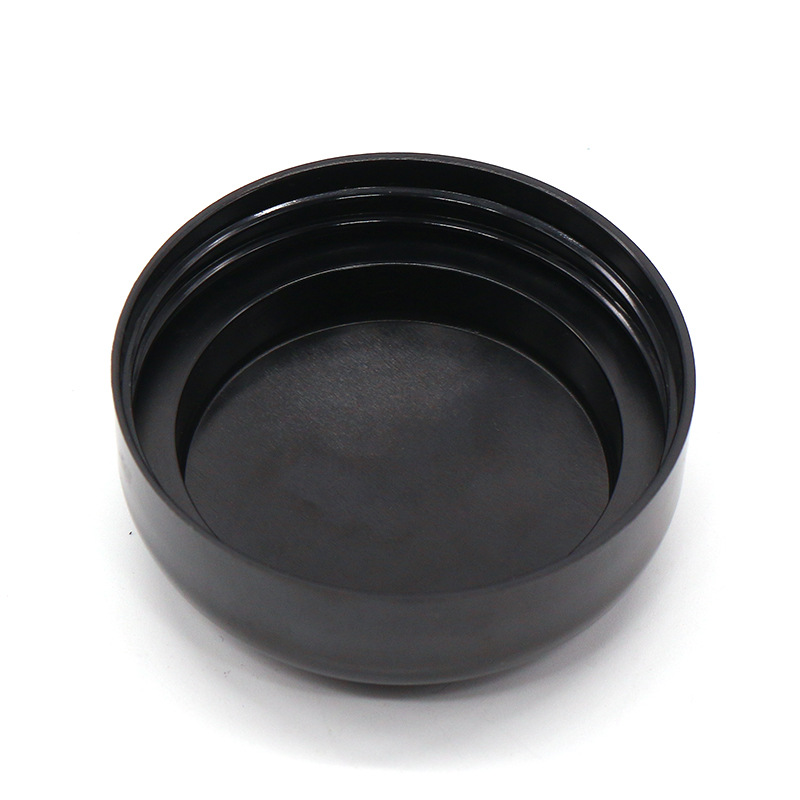 56 mm neck thick Phenolic plastic screw lid heavy base amber glass cosmetic jar
