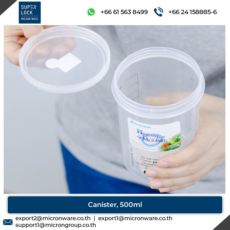 #5633 Airtight Superior Quality 500ml Plastic Food Storage Canister with Scale