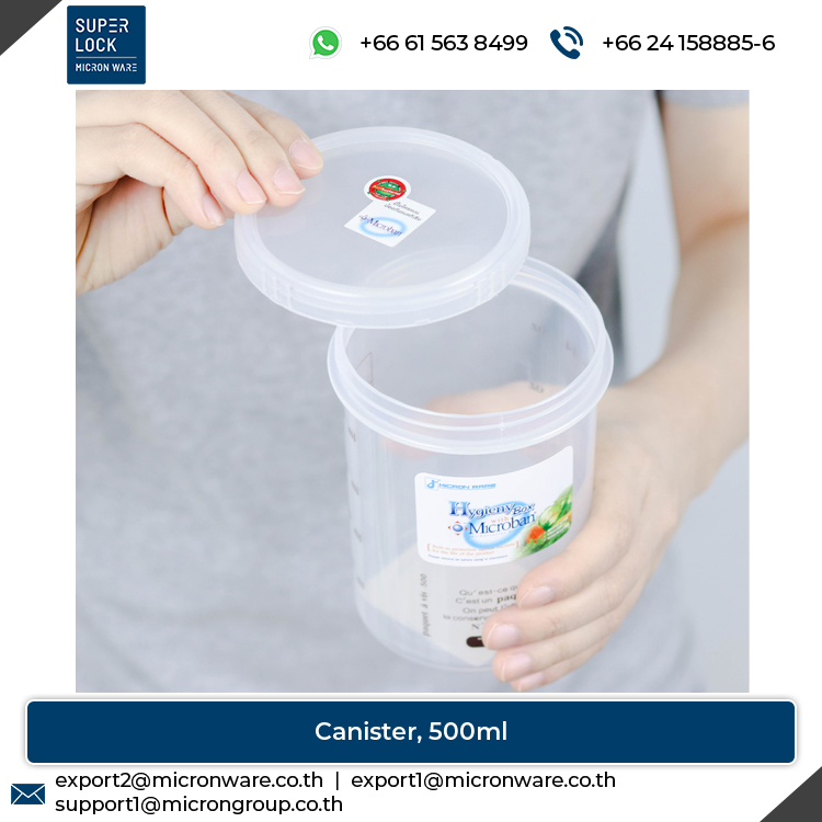 #5633 Airtight Superior Quality 500ml Plastic Food Storage Canister with Scale