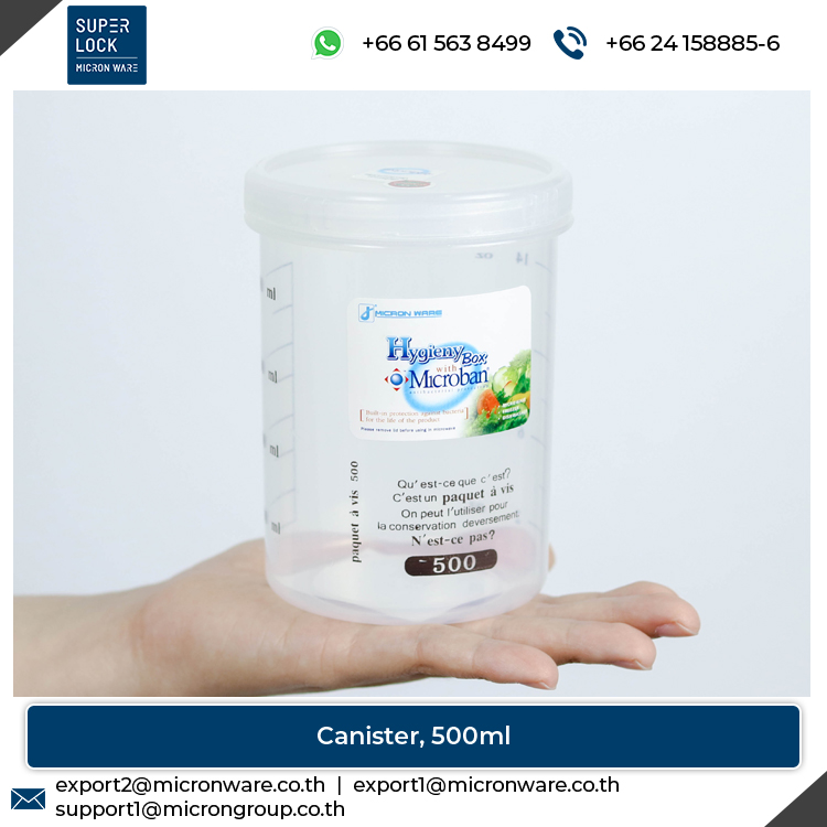 #5633 Airtight Superior Quality 500ml Plastic Food Storage Canister with Scale