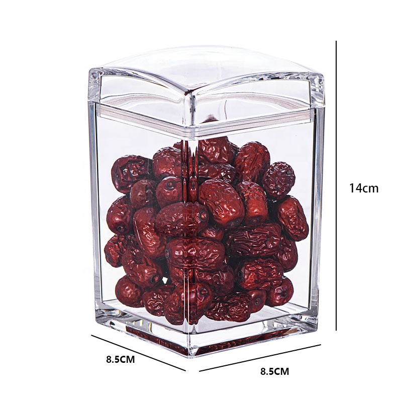 5830S 500ML High Quality Food Grade Acrylic Sealed Storage Tank Snack Nut Dry Goods Storage Sealed Jar