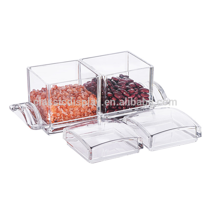 5830XSS2 600ML Hot Selling Transparent Acrylic Sealed Jar With Lid Beans Cereal Food Storage Sealed Container