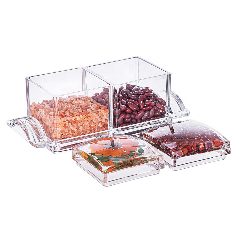 5830XSS2 600ML Hot Selling Transparent Acrylic Sealed Jar With Lid Beans Cereal Food Storage Sealed Container