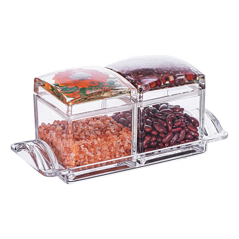 5830XSS2 600ML Hot Selling Transparent Acrylic Sealed Jar With Lid Beans Cereal Food Storage Sealed Container