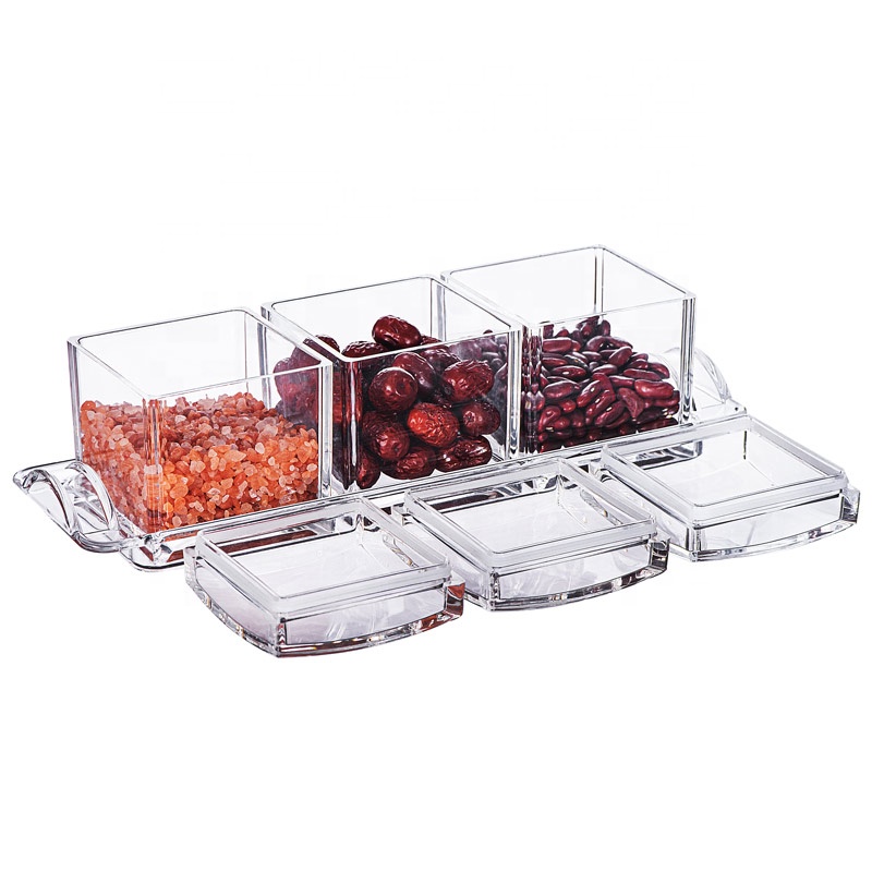 5830XSS3 900ML New Trending Product Transparent Food Grade Acrylic Coffee Contain Milk Powder Grains Seal Jar