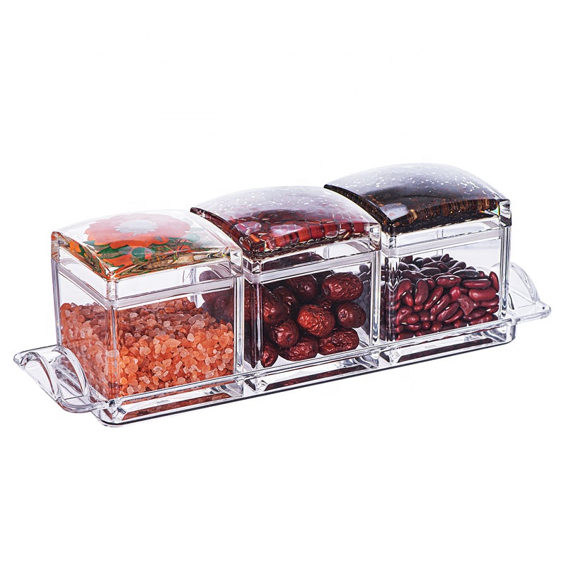 5830XSS3 900ML New Trending Product Transparent Food Grade Acrylic Coffee Contain Milk Powder Grains Seal Jar