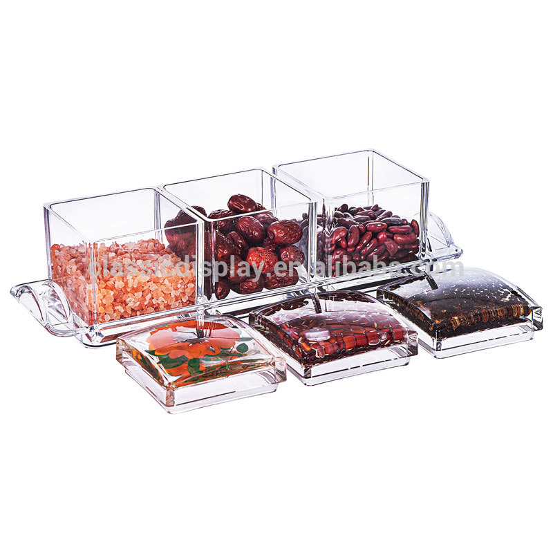 5830XSS3 900ML New Trending Product Transparent Food Grade Acrylic Coffee Contain Milk Powder Grains Seal Jar