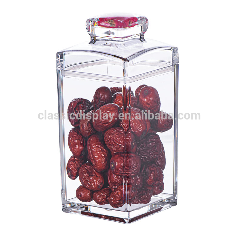 5831SS2 1000ML Hot Selling Acrylic Food Storage Jar Seal Pot Cooking Beans Cereal Food Storage Sealed Container