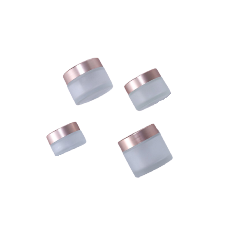 5G~100G Matte Rose Gold Frosted Cream Jar Glass Cosmetic Containers Makeup Empty Jar for Lotions and Creams