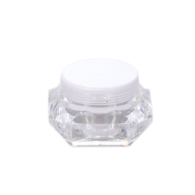 5G 10G 15G 20G 30G Diamond Shape  Acrylic Plastic Cosmetic Cream Jar