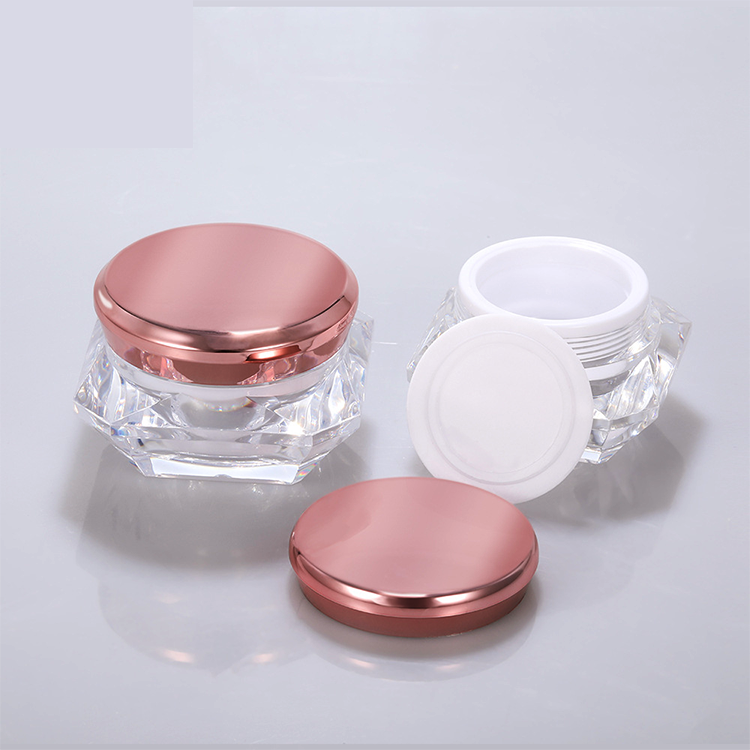 5G 10G 15G 20G 30G Diamond Shape Acrylic Plastic Cosmetic Cream Jar