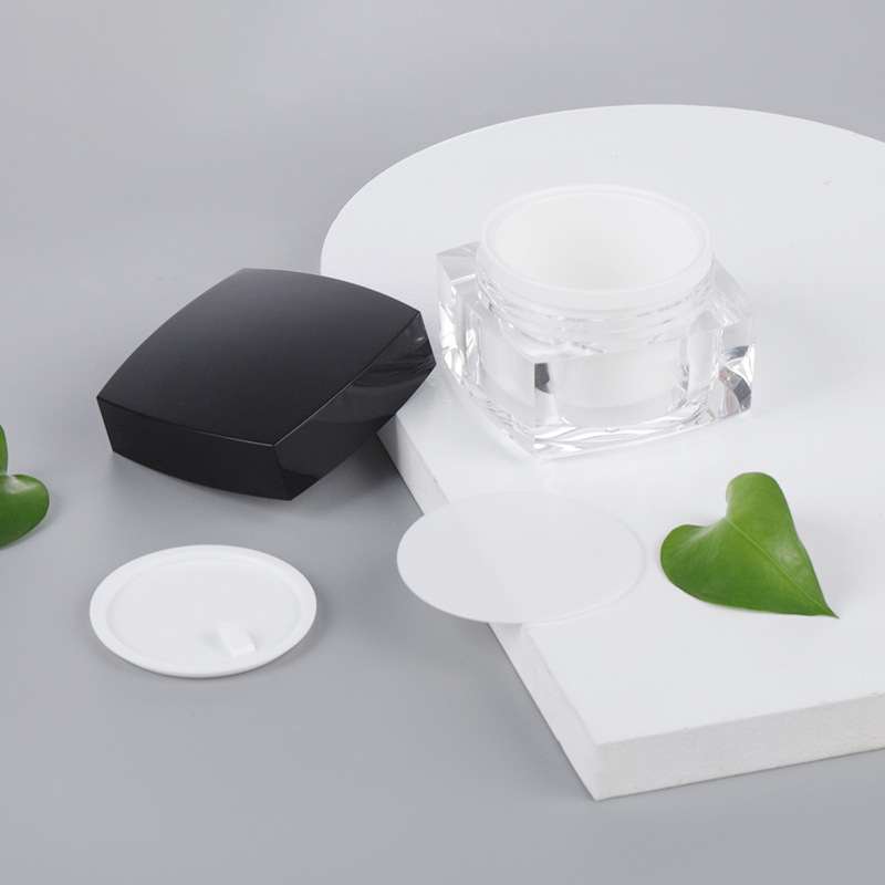 5G 10G 15G 30G 50G Refillable Bottles Face Cosmetics Square Makeup Bottle Face Cream Box Acrylic Cream Jar