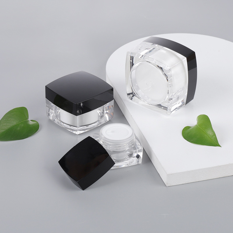 5G 10G 15G 30G 50G Refillable Bottles Face Cosmetics Square Makeup Bottle Face Cream Box Acrylic Cream Jar