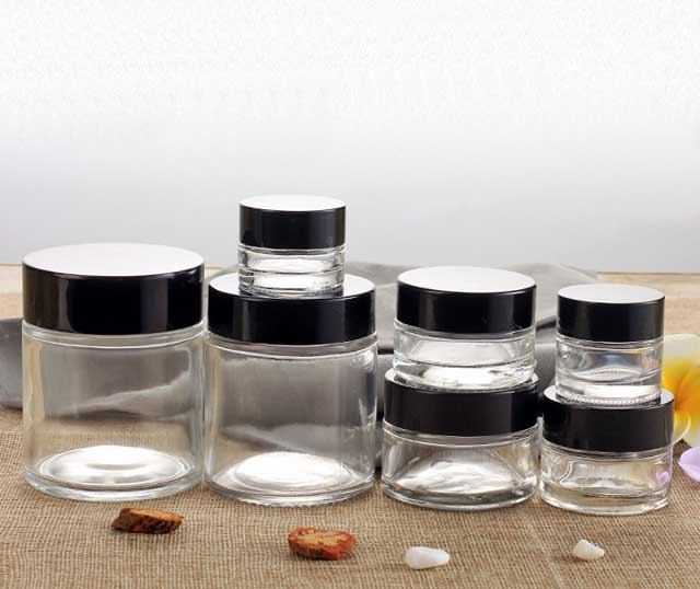 5G 10G 20G 30G 50G 80G 100G clear empty glass cosmetic containers