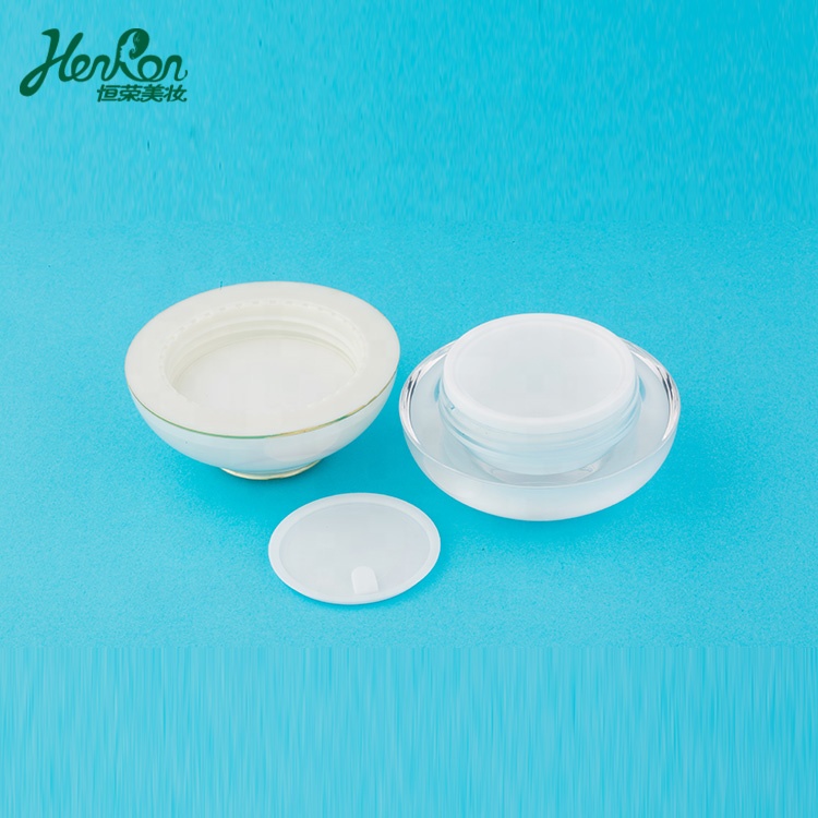 5G 10G 30G 50G 5Ml Jar Empty Round White Acrylic Plastic Jar Container Eye Cream Bottle