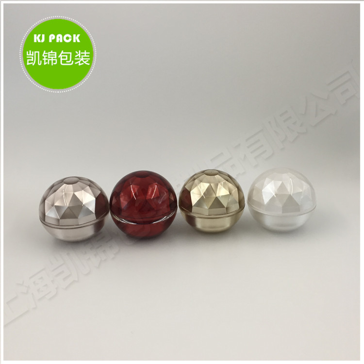 5G 15G 30G 50G 100G Spherical Shaped Acrylic Bottle/Cosmetic Cream Jar Pot Bottle Container