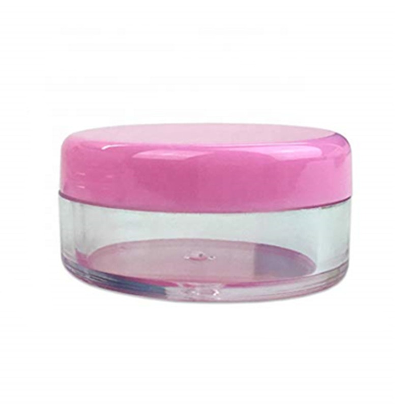 5G/5ML Round Clear Jars with Pink Lids for Cosmetics, Medication, Lab and Field Research Samples, Beauty and Health Aids