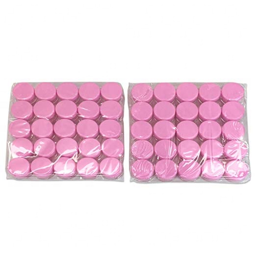 5G/5ML Round Clear Jars with Pink Lids for Cosmetics, Medication, Lab and Field Research Samples, Beauty and Health Aids