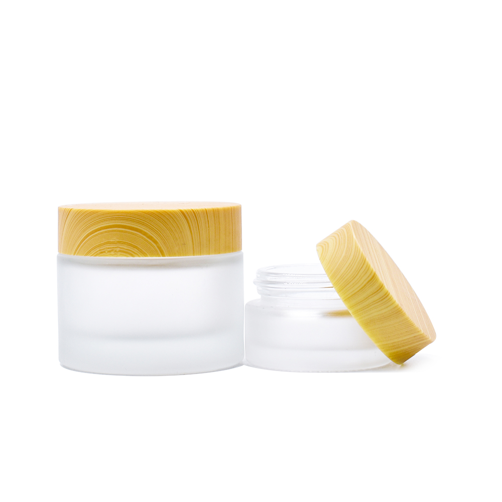 5G frost clear glass jar bamboo jar