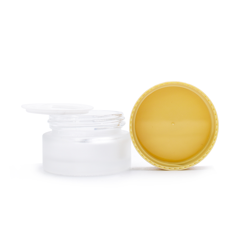 5G frost clear glass jar bamboo jar