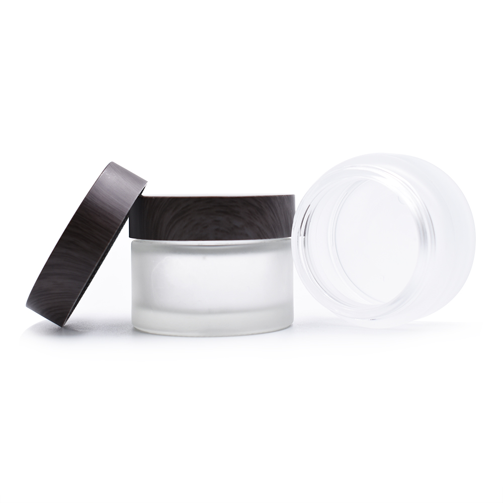 5G frost clear glass jar bamboo jar